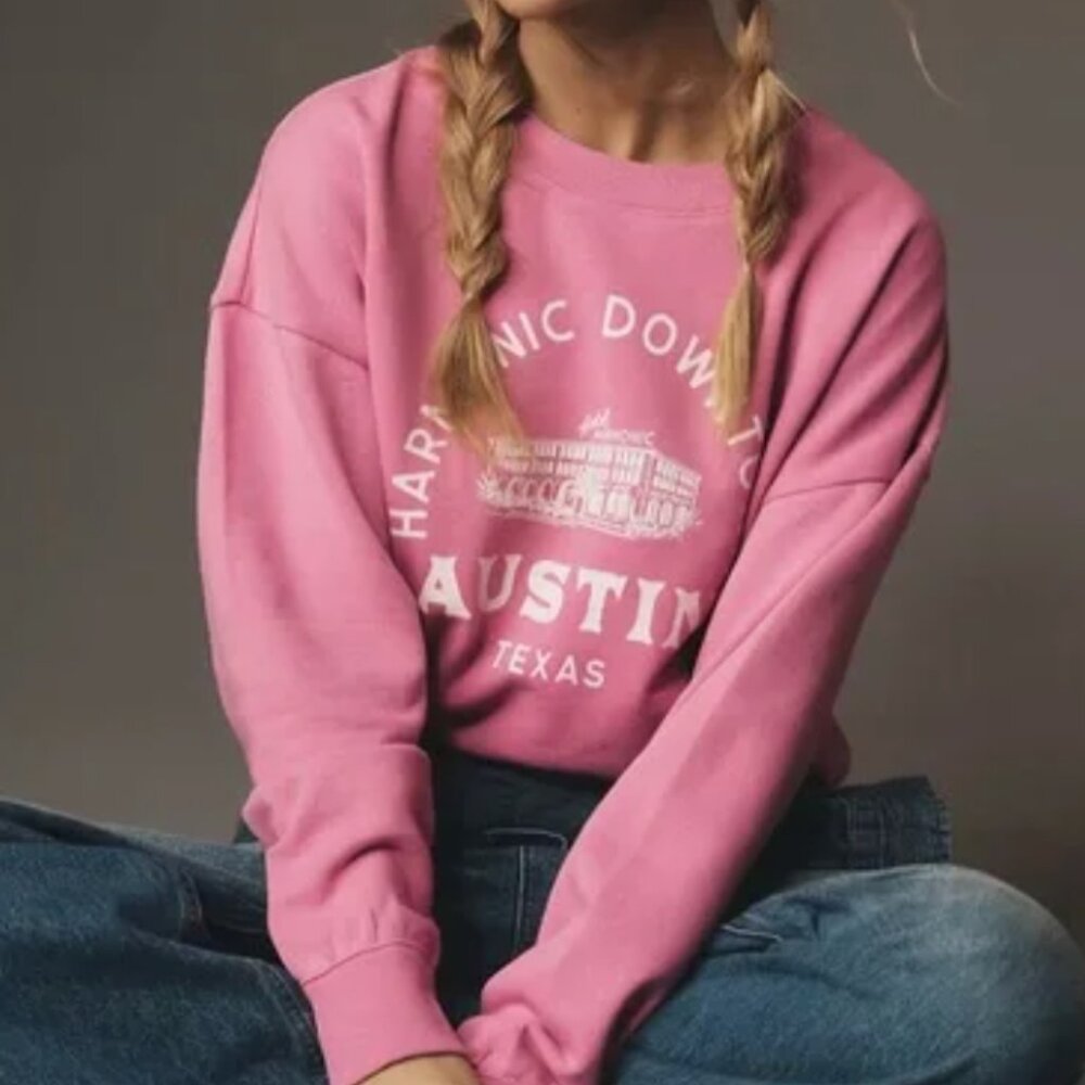 Anthropologie Cropped Sweatshirt-MAEVE City Crewneck Sweatshirt